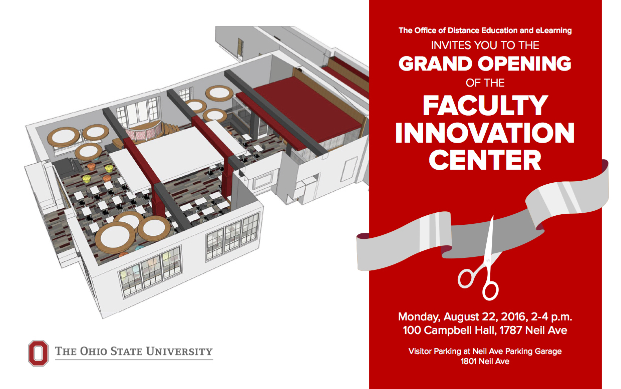 Faculty Innovation Center grand opening invitation