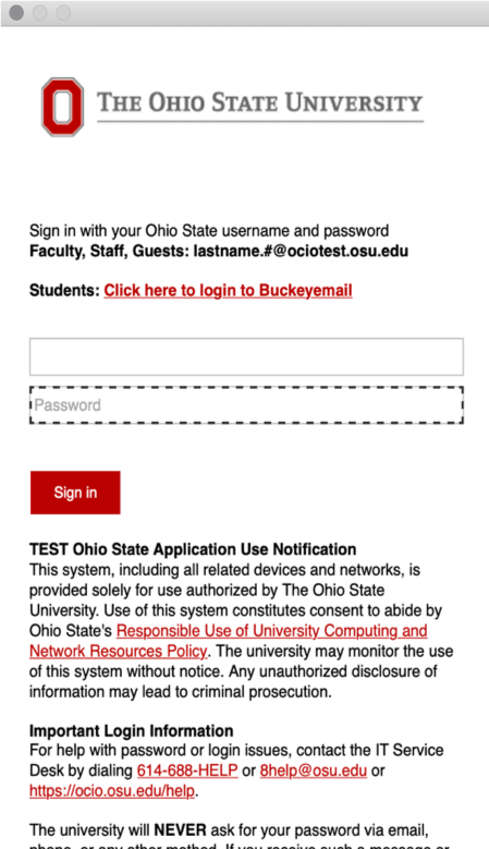 A New Look For Credentials Entry At Email Login It Osu