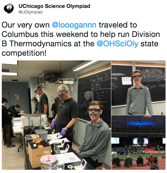 Logan Leak at Ohio Science Olympiad State Tournament