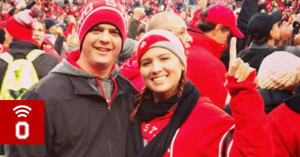 Brianna Hyatt at an Ohio State football game.