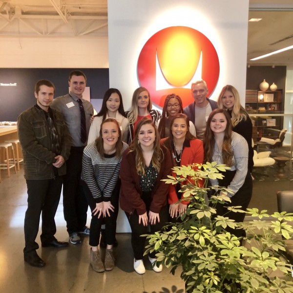 Students pictured at Herman Miller