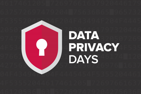 Data Privacy Day shield icon with keyhole