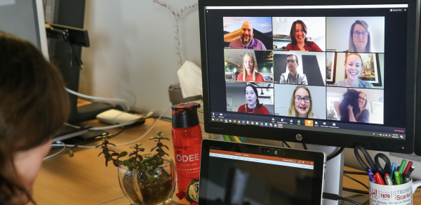 Participants in a Zoom meeting