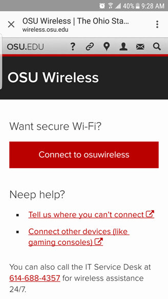 Ohio State Wi-Fi  The Ohio State University