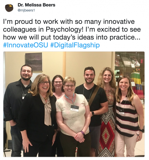 Melissa Beers tweet about Innovate 2018